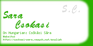 sara csokasi business card